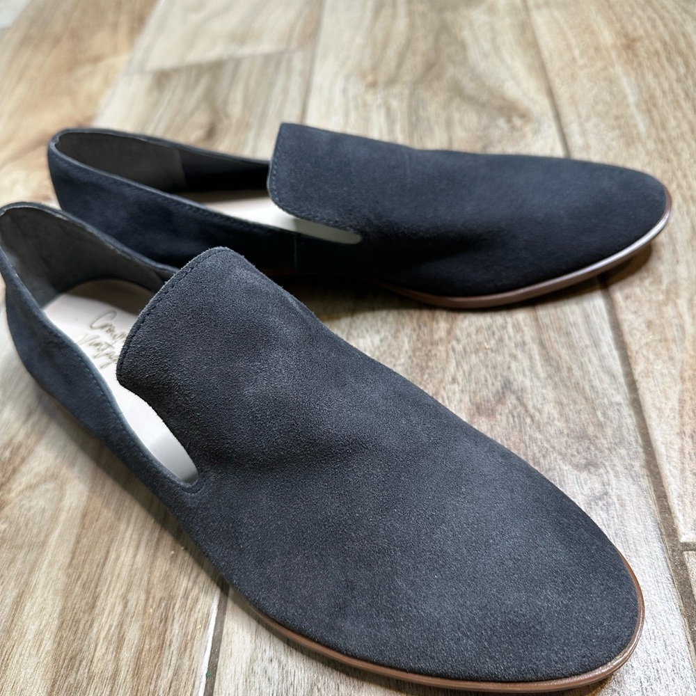 Crown Vintage Dark Gray Suede Loafers